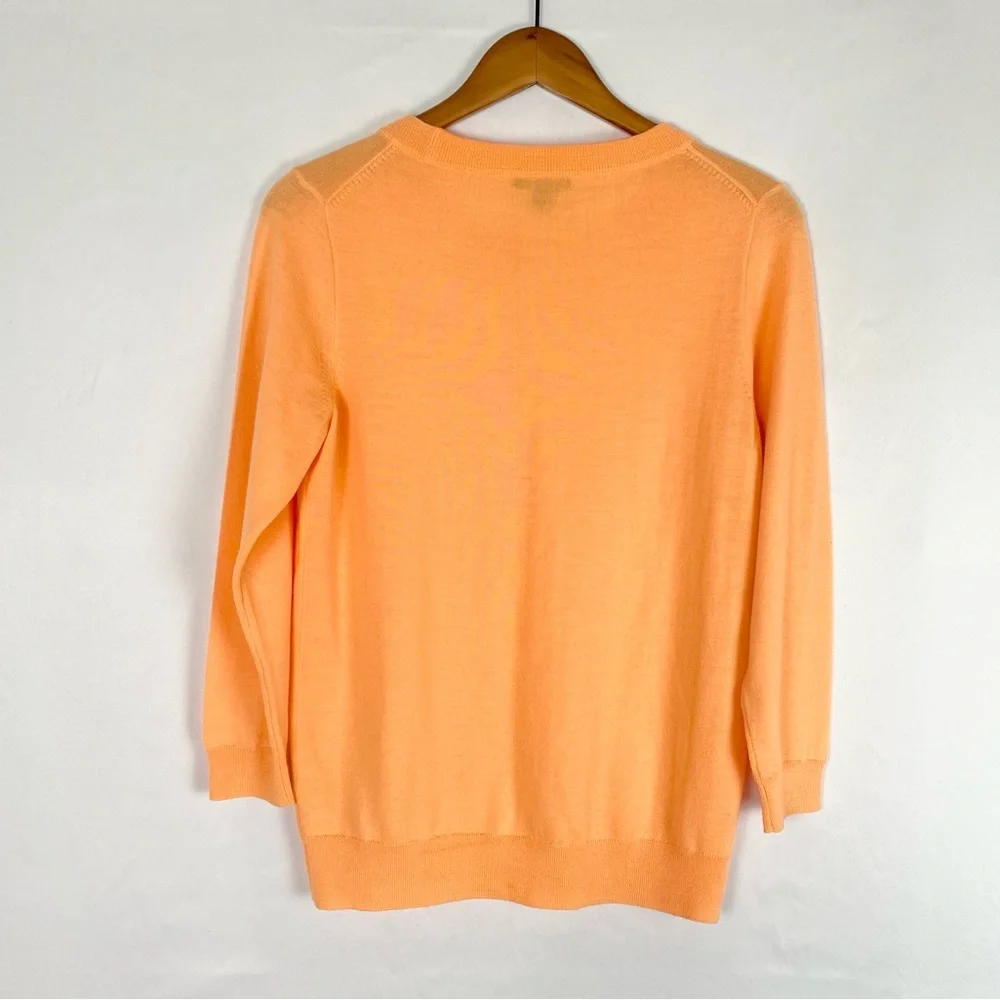 J. Crew Men's‎ Merino Wool Sweater Orange Crewneck Size Medium